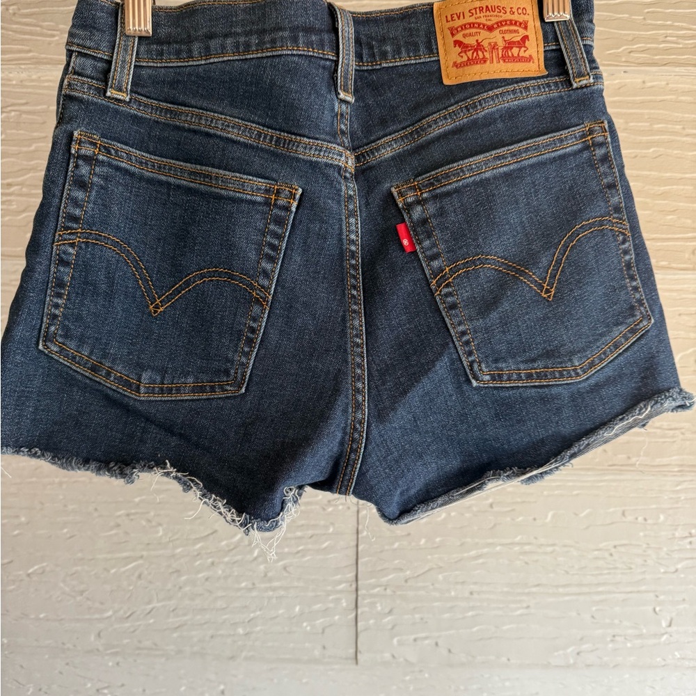 Levi's Dark Blue Jean Shorts - Picture 2 of 4